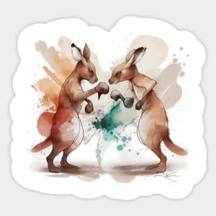 Kangaroo boxing Sticker